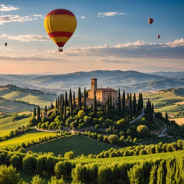 Quels sont les meilleurs endroits pour louer une maison de vacances en Toscane avec des cours de photographie de paysage et des balades en montgolfière?