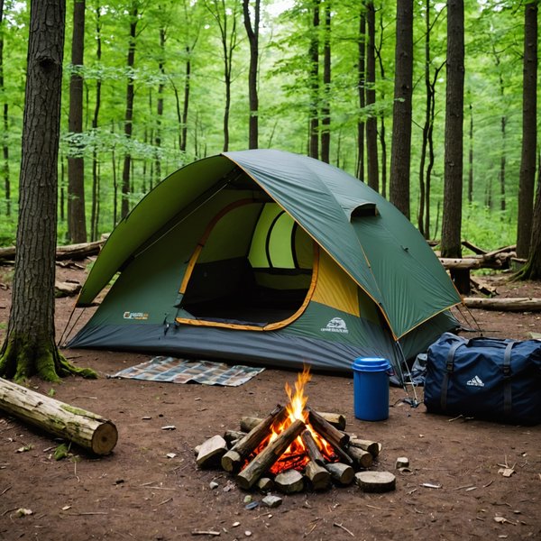 Quels sont les équipements indispensables pour un camping en région de collines boisées?